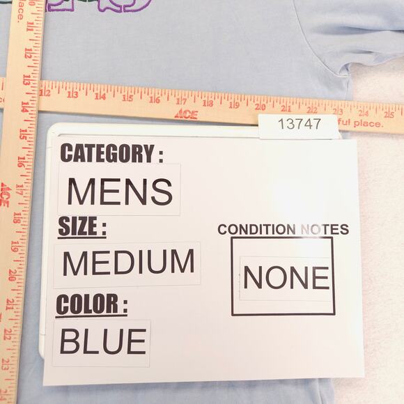 Guess Casual Graphic Short Sleeve Crew Neck T Shirt Mens Size Medium M Blue - Picture 7 of 10